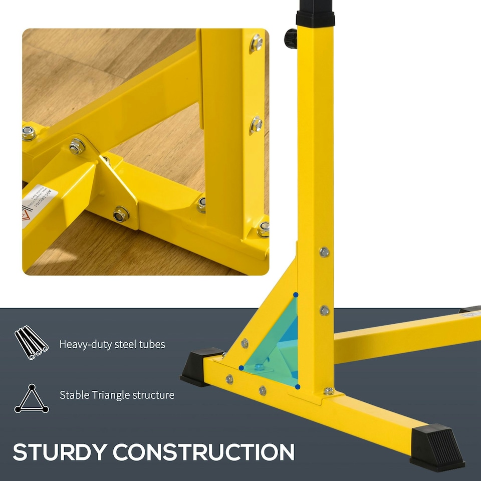 image 1 of HOMCOM Dip Station Chin Up Parallel Bars Pull Up Power Tower Home Gym Workout