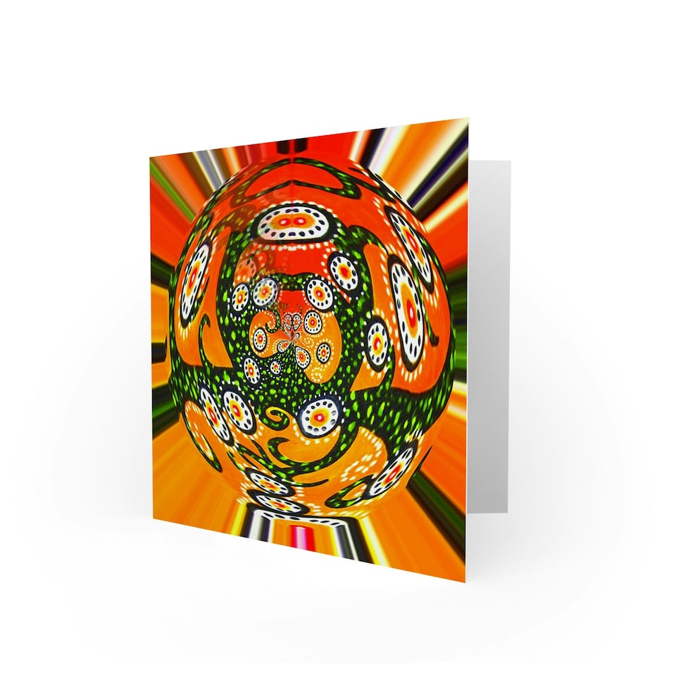 image 1 of Abstract Design Klimt Theme Art Blank Just to Say Card