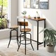 image 10 of COSTWAY Bar Table Counter Pub Table Sofa Console Table Brown