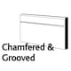 image 2 of PACK OF 20 (Total 20 Units) - 18mm x 168mm White Primed MDF Chamfered & Grooved Skirting Board - 2700mm Length