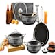 image 1 of Alize Collection 7-Piece Non-Stick Granite Cookware Set (Silver)