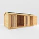 image 2 of 5.1 x 3 m Home Office Studio with Side Shed - 28 mm - Timber - L314.2 x W516.4 x H260 cm - Brown Brown