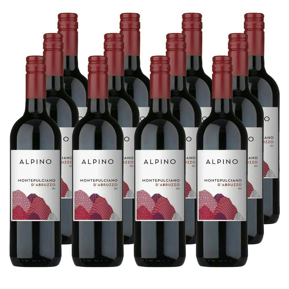 Case of 12 Alpino Montepulciano dAbruzzo 75cl Red Wine