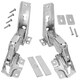 image 7 of SPARES2GO Integrated Door Hinge Pair compatible with Ikea Fridge Freezer 3362 3363 5.0 41,5 Silver