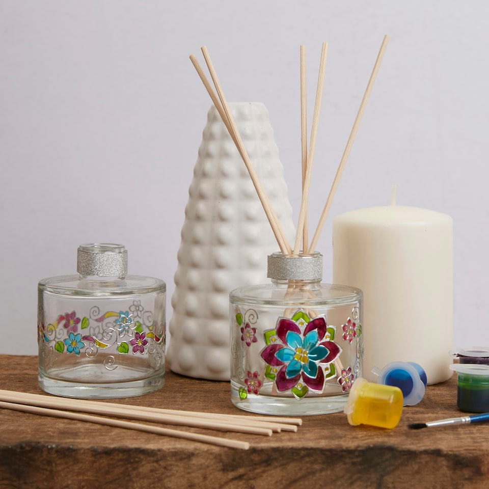 image 1 of House of Crafts Glass Painting Diffuser, Multicoloured, Single Craft Kit