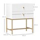image 7 of HOMCOM Modern Bedside Table with 2 Drawers for Bedroom 