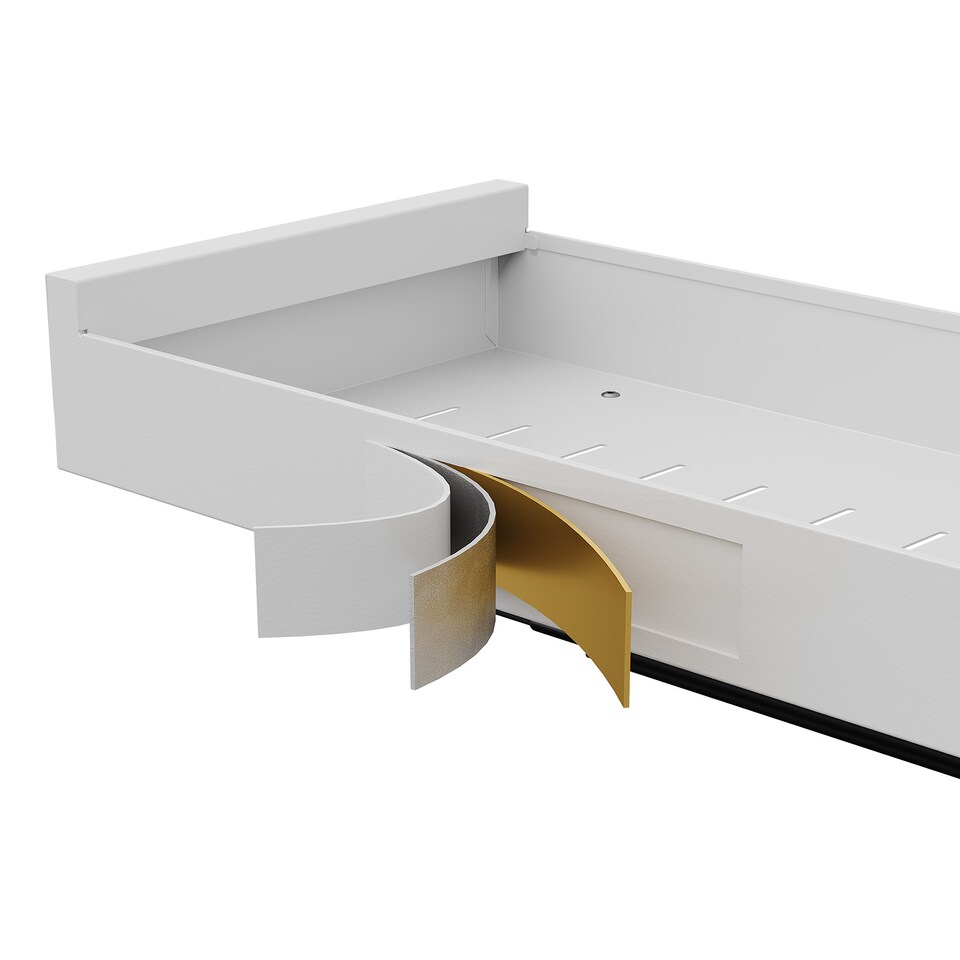 image 1 of Living and Home No-Drill Pull-Out Cabinet Organizer Drawer,35cm W | White
