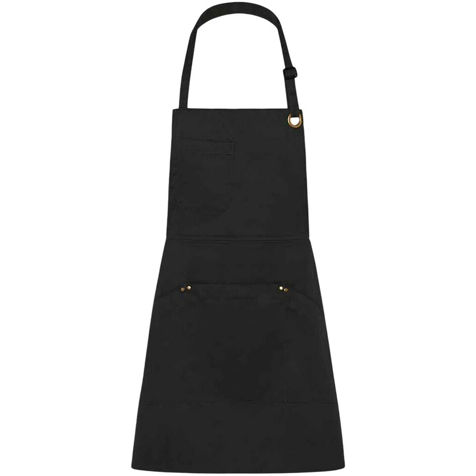image 1 of Dennys Unisex Adult Le Chef Full Apron - Black - One Size