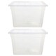 image 2 of 3 x Home Office Clear 64 Litre Transparent Plastic Storage Containers With Lids Clear