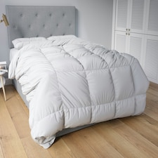 Luxury 10.5 Tog Duck Feather And Down Duvet 100% Cotton Cover King White