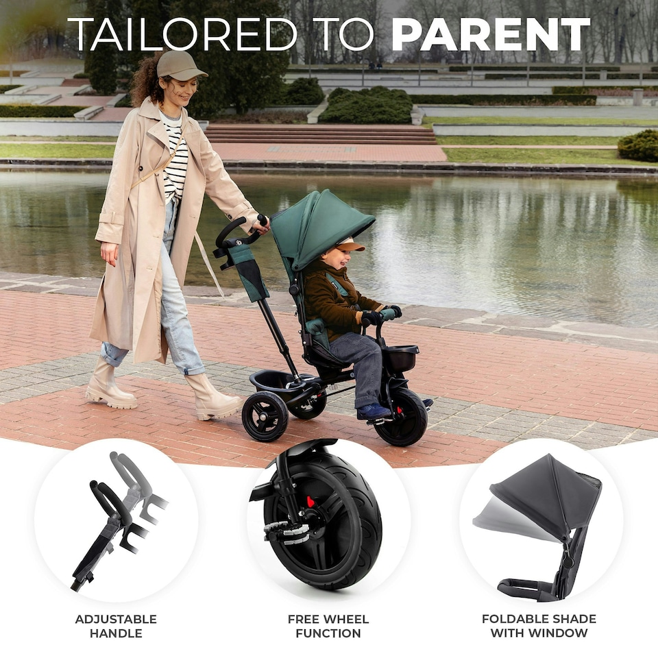 image 1 of Kinderkraft Tricycle Stroller Aveo Grey