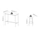 image 4 of CANCUN Bar Table & Stools Set Kitchen Dining Breakfast Industrial Furniture | Multi | 3 Piece Rustic Brown