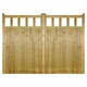 image 2 of Quorn Tall Double Garden Gate - Pressure Treated Scandinavian Redwood - W3000 x H1800 mm Brown