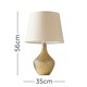 image 3 of ValueLights Pair of Gold Table Lamp With Beige Shades