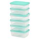 image 2 of 12 x 1L Clear Plastic Food Containers Freezer, Microwave & Dishwasher Safe Complete With Airtight Lids