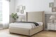 image 3 of Sloomy Stratford Almond Coniston Divan Bed Base 2 Drawers Foot-End With 54 Inch Wingback Headboard & 12 Inch Matching Footboard | Cream | Almond | Double | 1