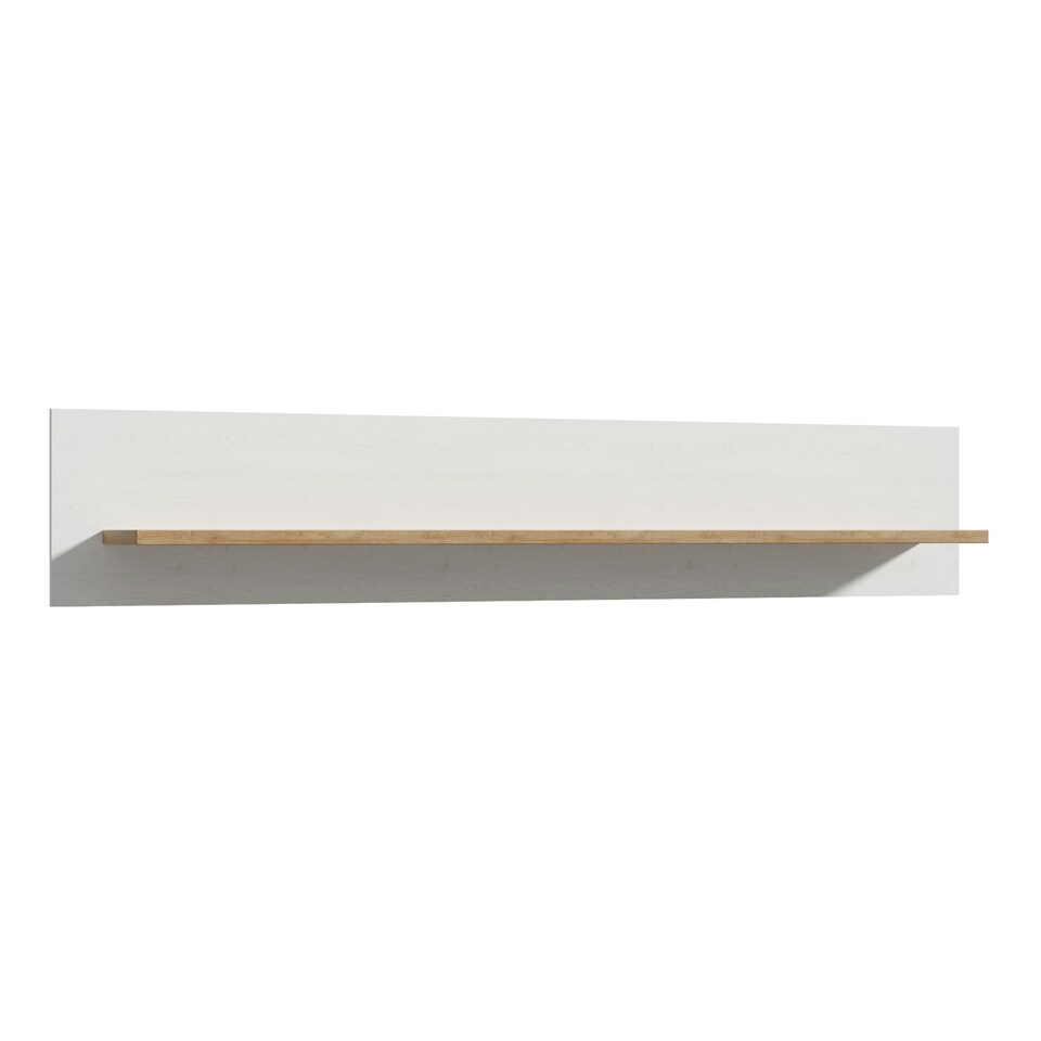 image 1 of Bohol 160cm Wall Shelf in Riviera Oak/White
