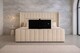 image 1 of Tv Bed 5ft Kingsize Cream Plush Frame Only With 54inch Headboard Solid Bed