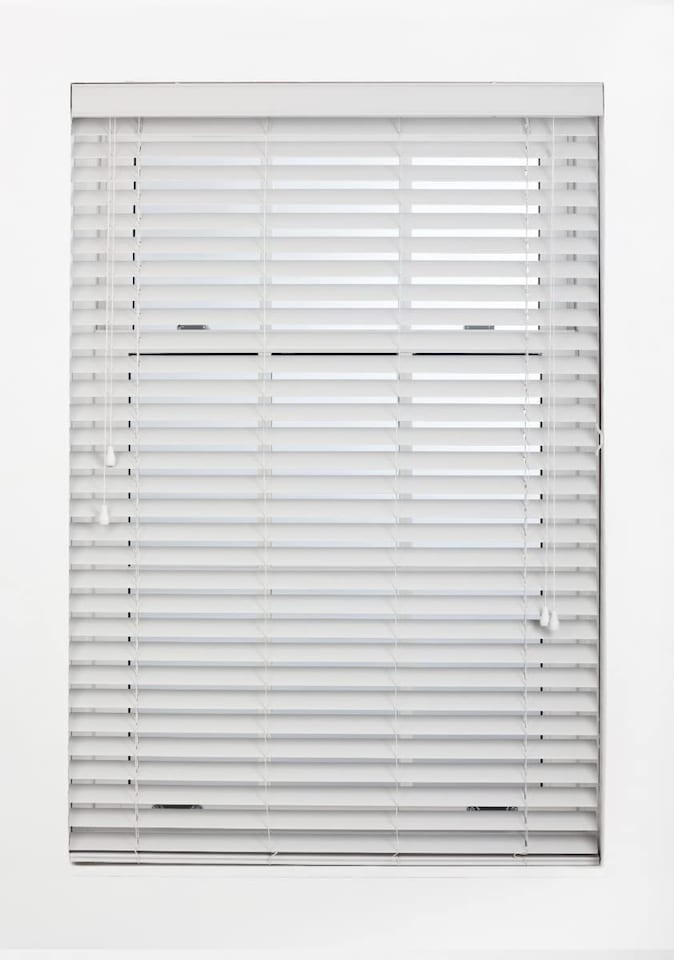 image 1 of Made to Measure Faux Wood Venetian Blinds with String (W)195cm x (L)210cm
