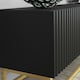 image 5 of Modular TV Unit 200cm Black Matt with Fluted Fronts and Gold Base Black