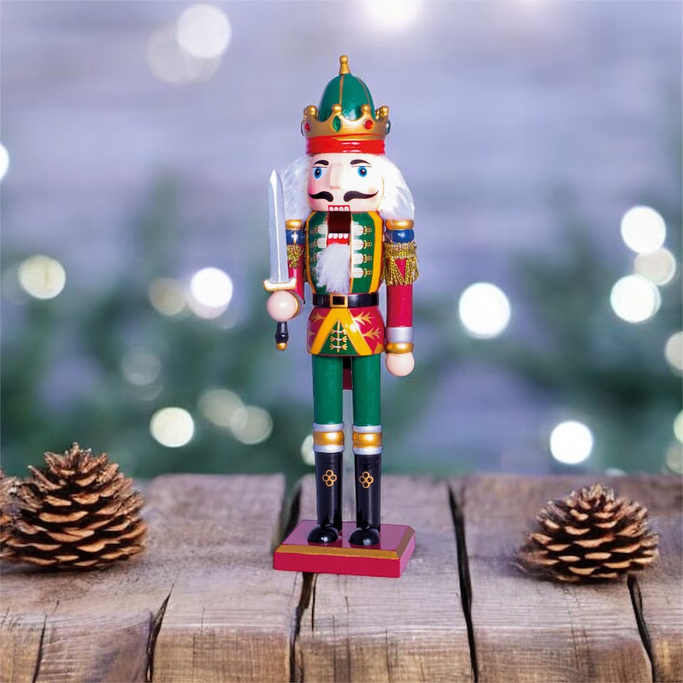 image 1 of 30cm Classic Wooden Nutcracker Soldier
