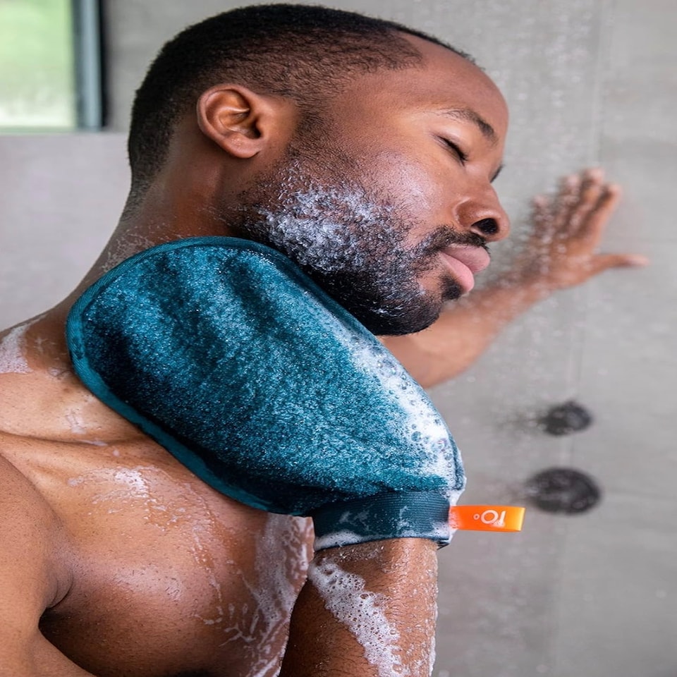 image 1 of Cleanlogic Sport Exfoliating Face & Body Grooming Mitt Contains 3 Pairs