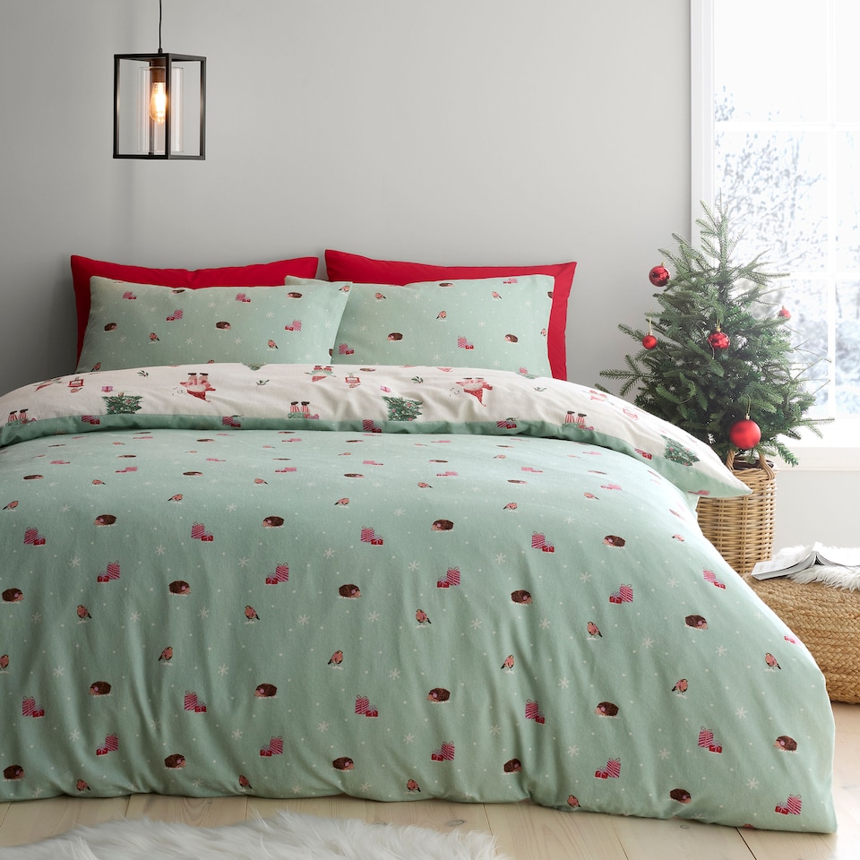 image 1 of Fusion Christmas Gonks Duvet Cover Set Natural