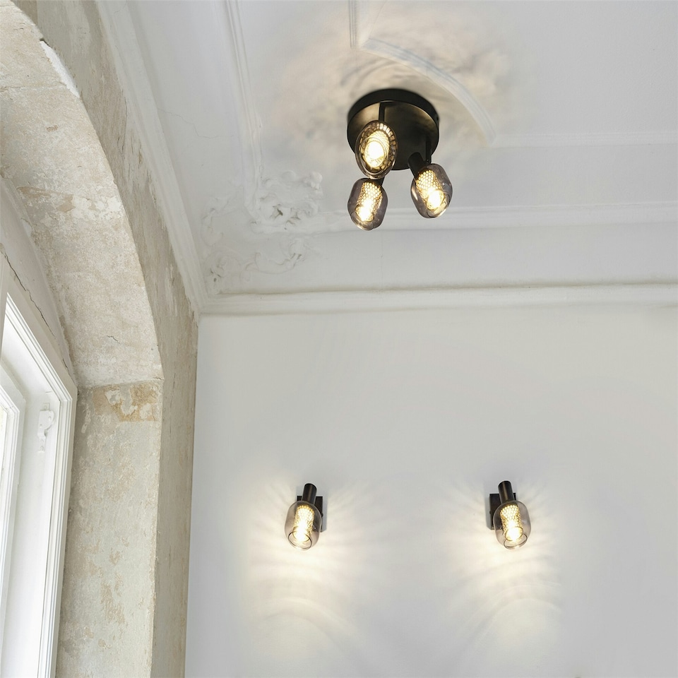 image 1 of Osram Decor Spot Firefly Ceiling Light 3 X 2.8W E14 Black Black