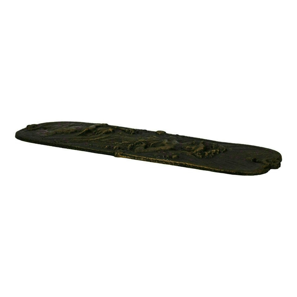 image 1 of Finger Push Plate Sun Door Wall Post Cast Iron Sign Plaque Greek Decorative