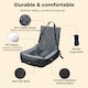 image 6 of Skylos Dog Booster Car Seat Travel Carrier Plush Bed Basket Portable Pet Grey