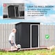 image 6 of Outsunny 5 x 3ft Garden Storage Shed with Sliding Door and Sloped Roof, Lean to Outdoor Equipment Tool Shed for Garden, Black