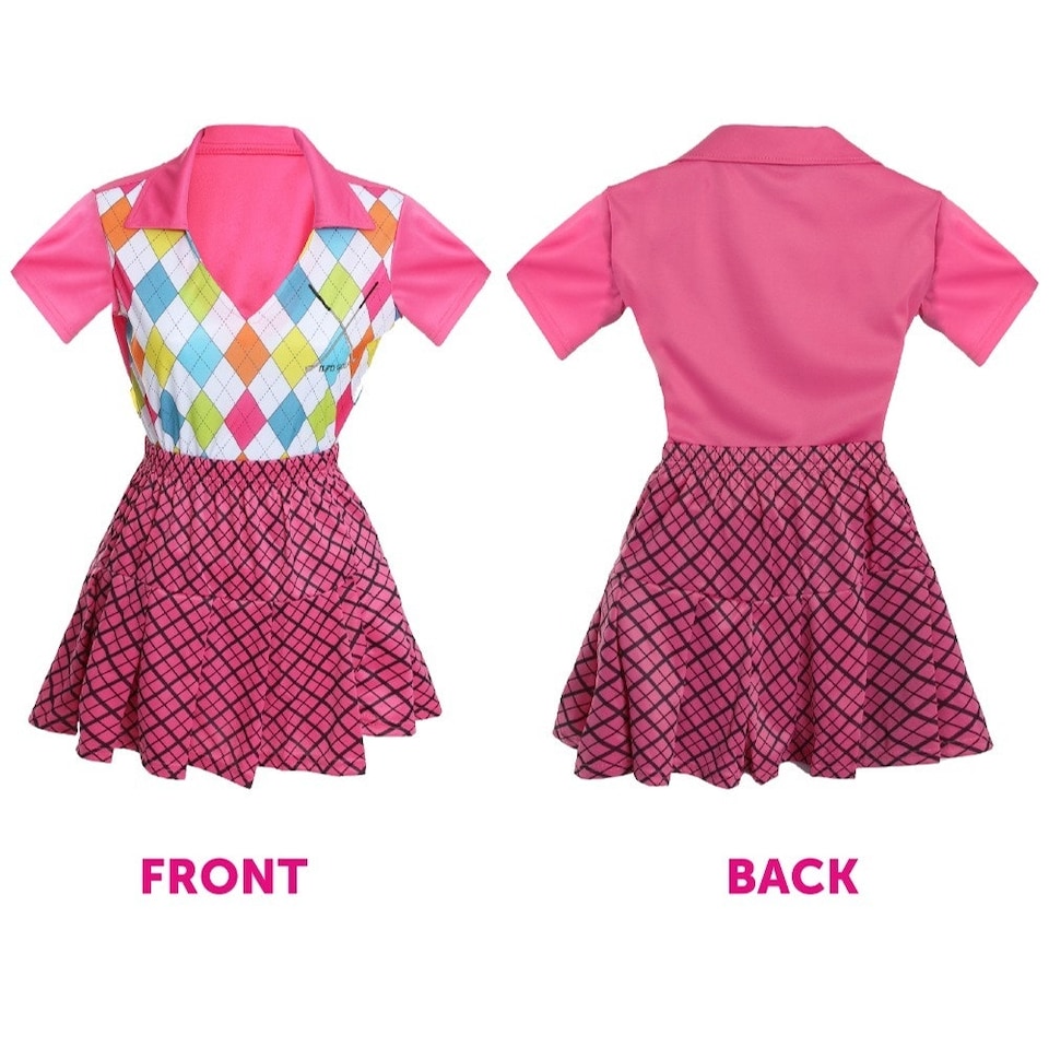 image 1 of Golf Costume - Top, Skirt + Visor | Pink | L