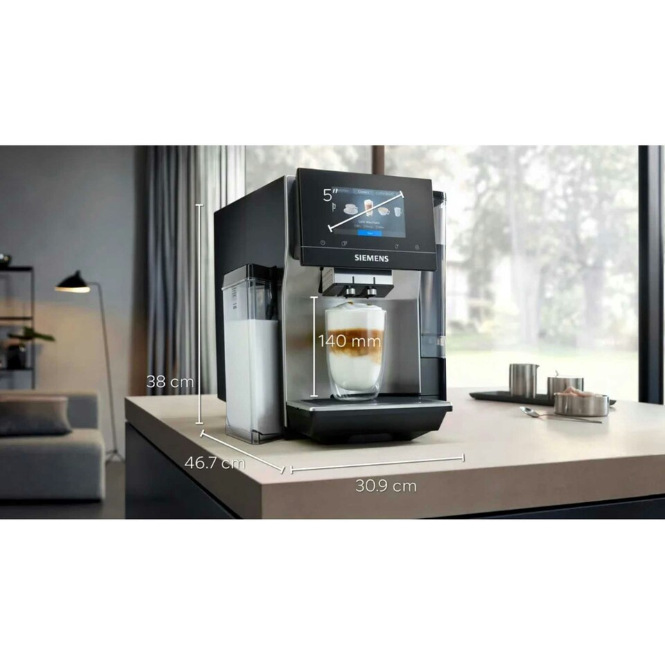 image 1 of Siemens Fully Automatic Coffee Machine - Stainless Steel TQ717GB3