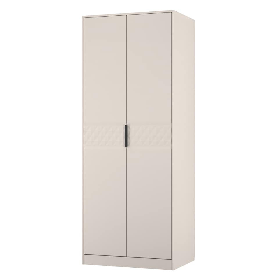 image 1 of Islay Tall Double Wardrobe in Kashmir Matt (Ready Assembled) | Cream | Kashmir Matt