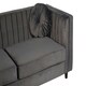 image 5 of Farah Three Seat Grey Velvet Sofa Grey