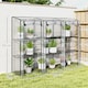 image 3 of Outsunny 3 Tier Lean-to Mini Greenhouse with Plastic Cover, Clear