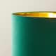 image 4 of ValueLights Charlie Gold Floor Lamp Green Velvet Gold Shade | Gold