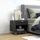 image 2 of HOMCOM Small Table With Drawer, Open Compartment and Handle, Black