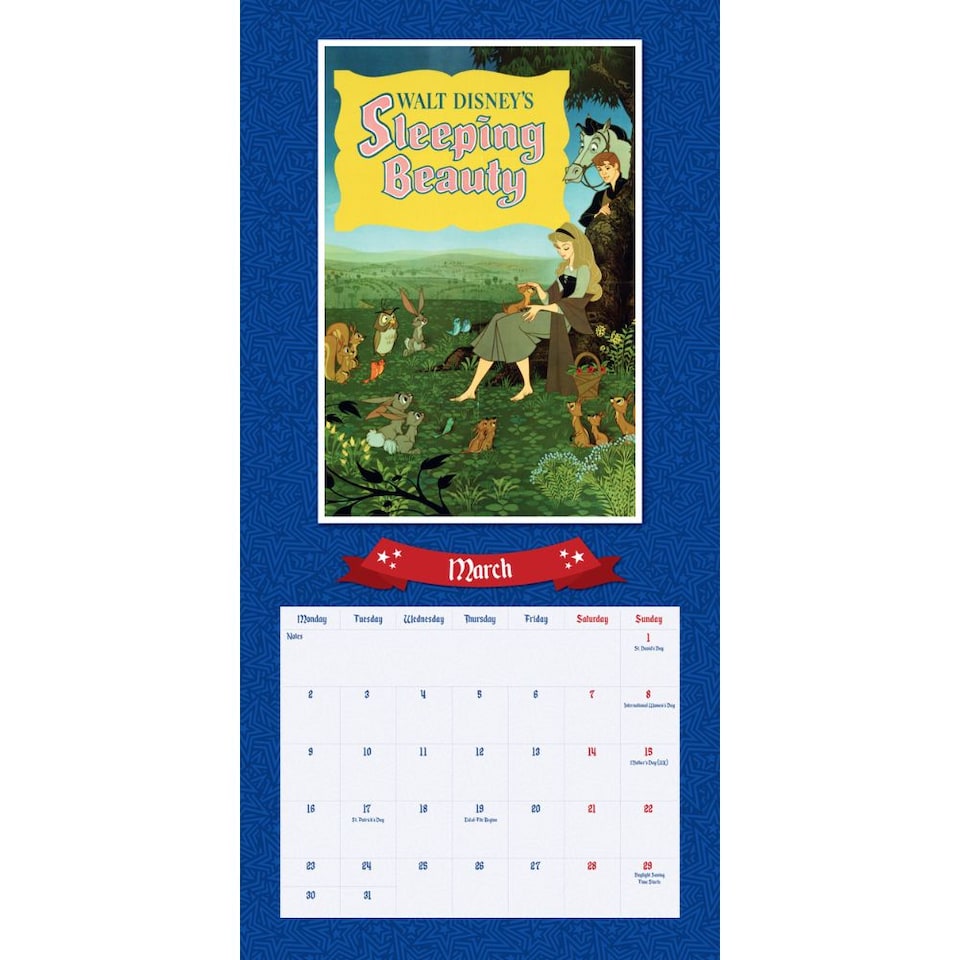 image 1 of DISNEY VINTAGE POSTERS 2026 SQUARE CALENDAR