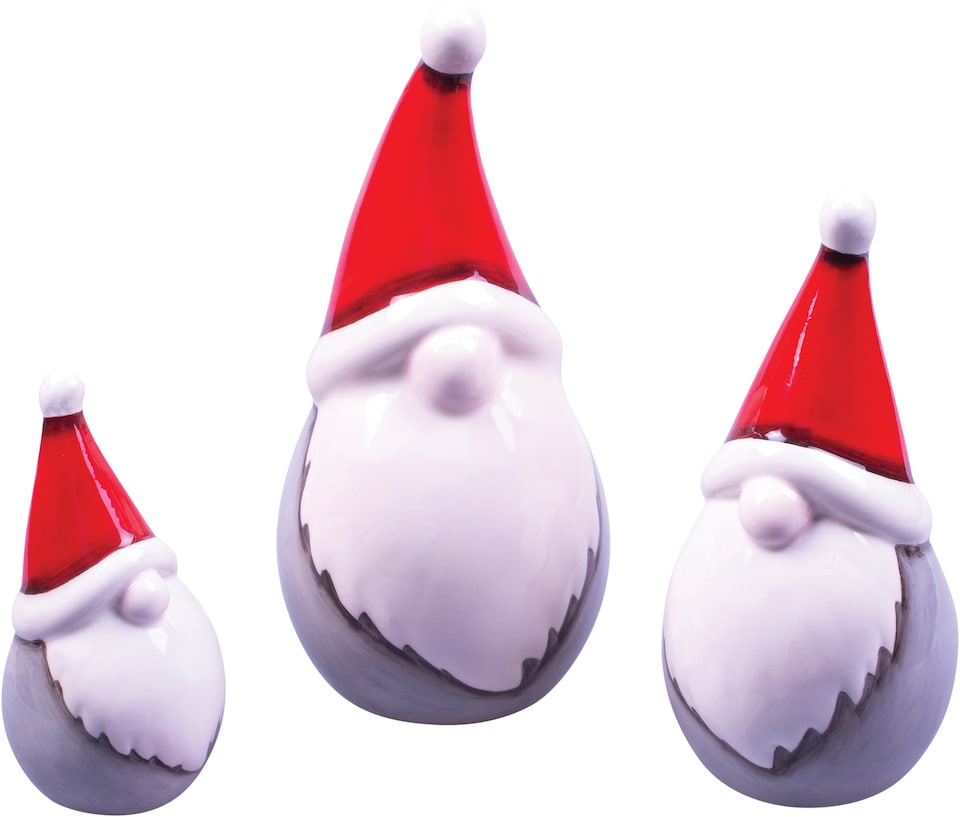 image 1 of Ceramic Plump Gonk Family Display, Set of 3
