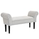 image 1 of HOMCOM Bed End Chaise Lounge Window Seat Arm Bench Hallway Wood Legs Grey