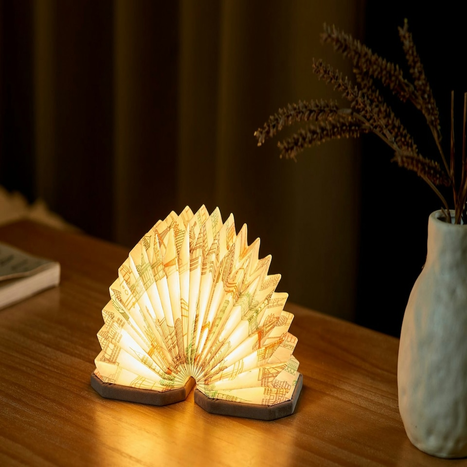 image 1 of Gingko Smart Accordion LED Desk Lamp N/A | Velvet Grey Landmar