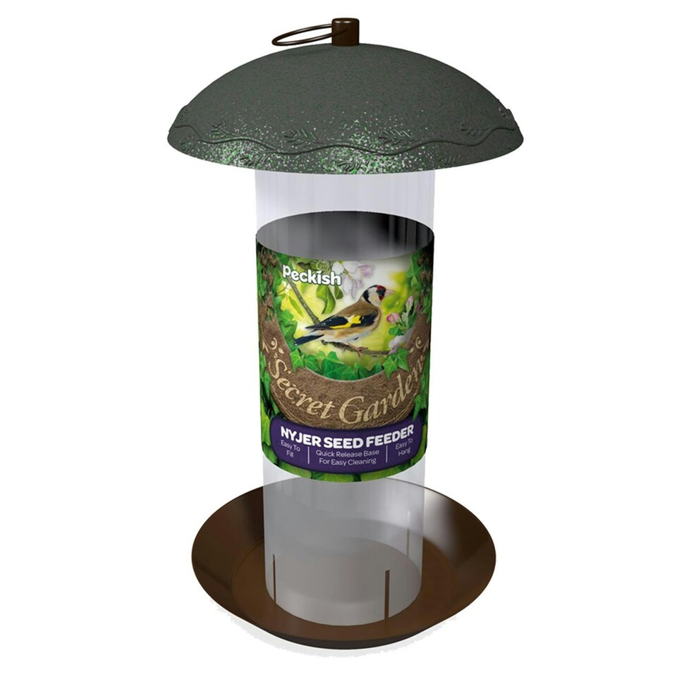 image 1 of Peckish Secret Garden Nyjer Bird Feeder Circular Perch Quick Release Base