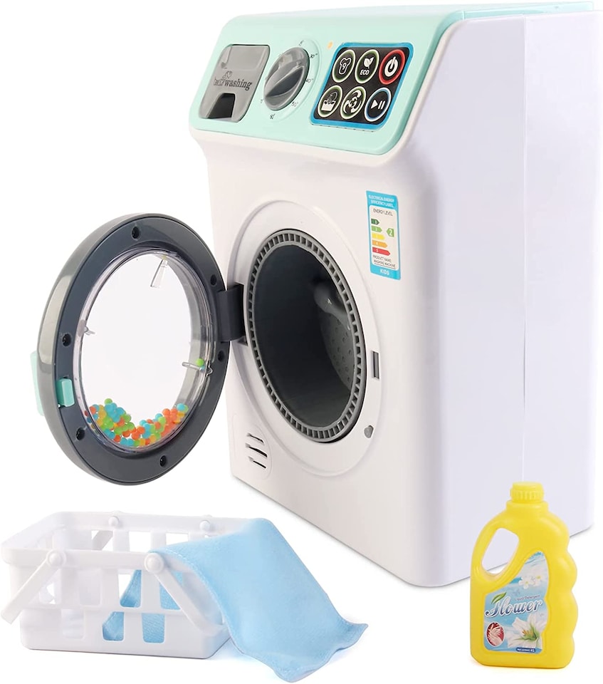 image 1 of My First Washing Machine Play Set - Realistic Laundry Toy with Lights, Sounds & Accessories Educational Gift for Kids