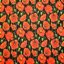 Red 100% Cotton Fabric for Bag Making, Dressmaking, Quilting, 150cm / 59" Wide - per metre