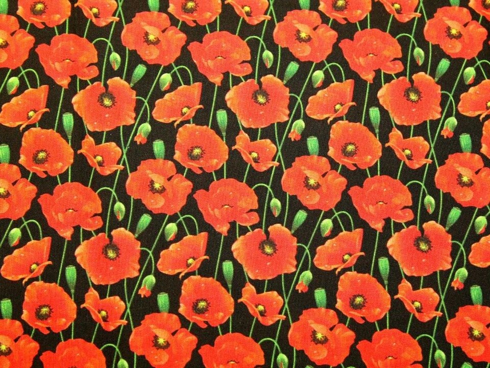 Red 100% Cotton Fabric for Bag Making, Dressmaking, Quilting, 150cm / 59" Wide - per metre