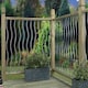image 2 of Swirl Decking Fence Panels (Pack of 2) - Steel - FIts Gap of 280 mm x 770 mm High - Electro Galv./Greyish Silver Powder Coated Grey