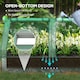 image 7 of Outsunny Raised Garden Bed Planter Box with Greenhouse, Green and Dark Grey