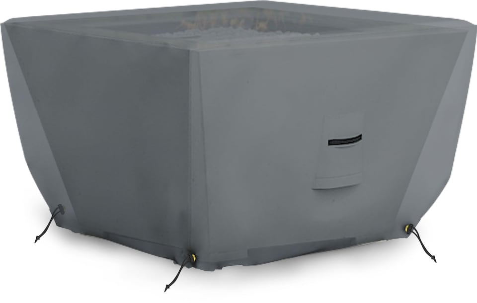 image 1 of Covers&All Outdoor Square Fire Pit Cover, 36 in L x 36 in W x 12 in H, Grey