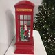 image 3 of 26.5cm Premier Christmas Water Spinner Telephone Box Design - Choose From Snowman Family Or Santa
